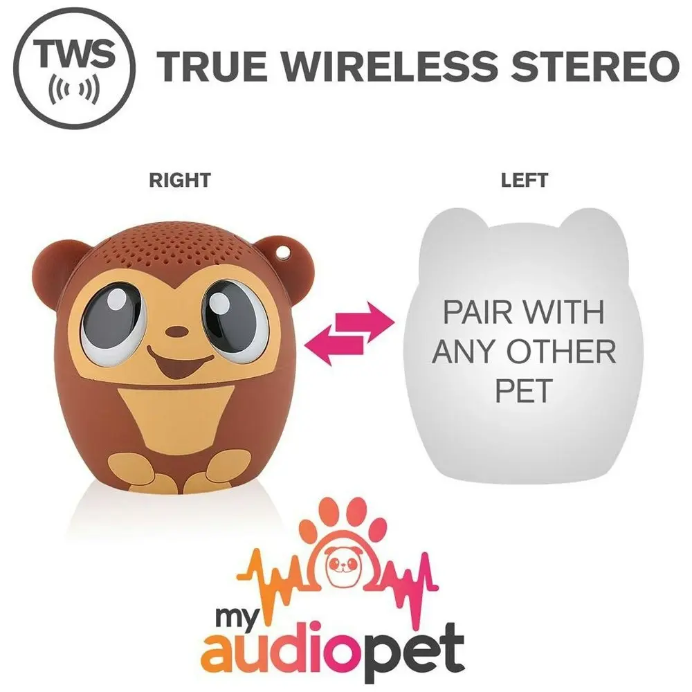 You Monkey My Audio Pet Bluetooth Portable Wireless Speaker Monkey Gogobananas