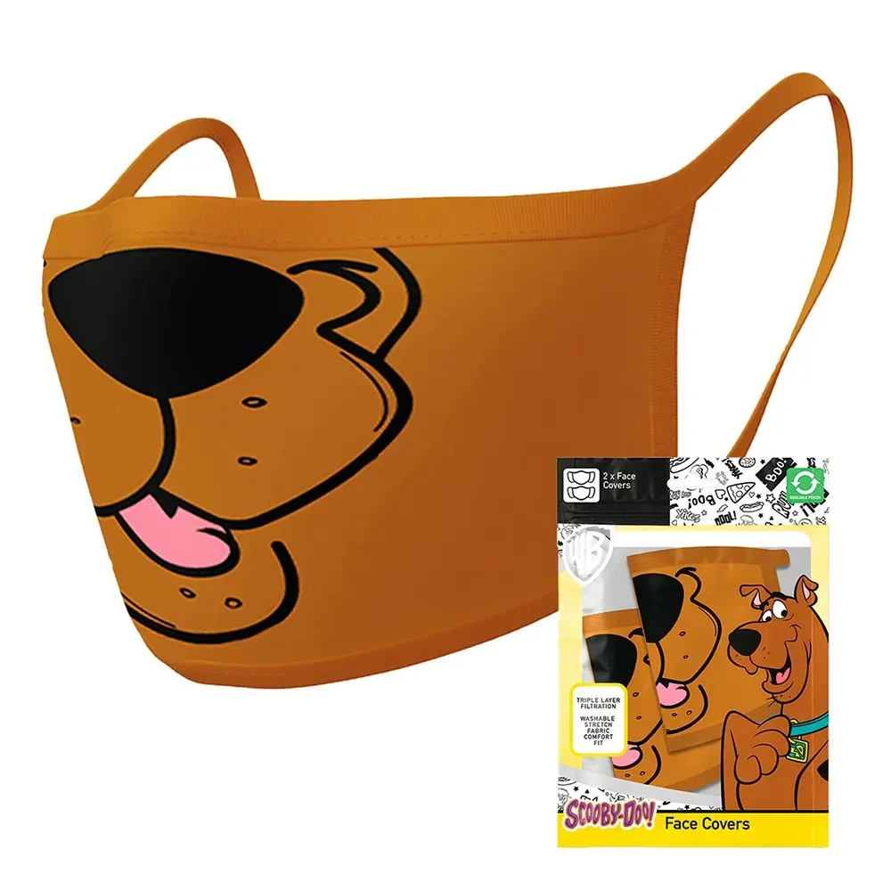 4pc Scooby Doo! Kids TV Cartoon Mouth Fabric Reusable Mask/Face Covering