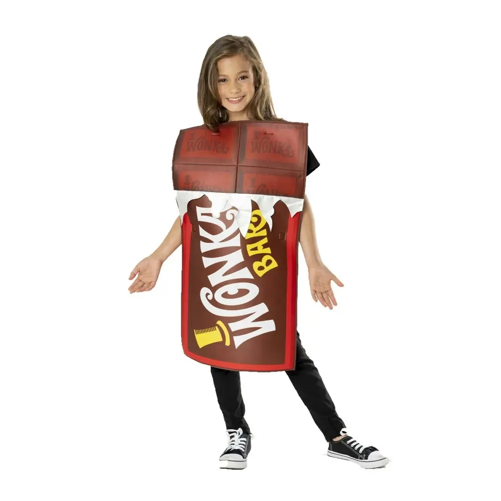 Willy Wonka Size 5-8y Golden Ticket Tabard Kids Dress-up Cosplay Costume Party