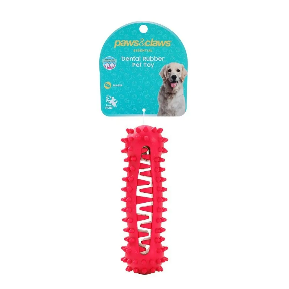 6x Paws & Claws Dental Durable Pet Mouth Teeth Chew Toy 14x4.5x4.5cm Assorted