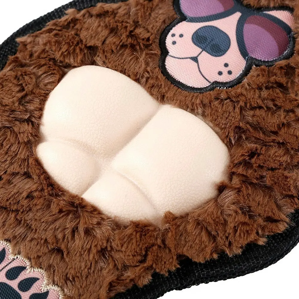 2x Paws & Claws 27cm Cool Guy Grizzly Bear TPR Chest Flat Plush Dog Squeaker Toy