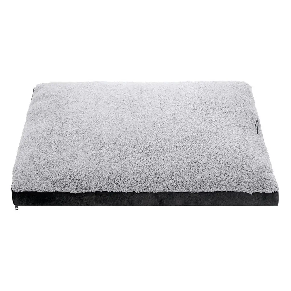 Paws & Claws Primo Plush 90cm Dog/Puppy Pet Mattress Bed Medium Grey/Charcoal