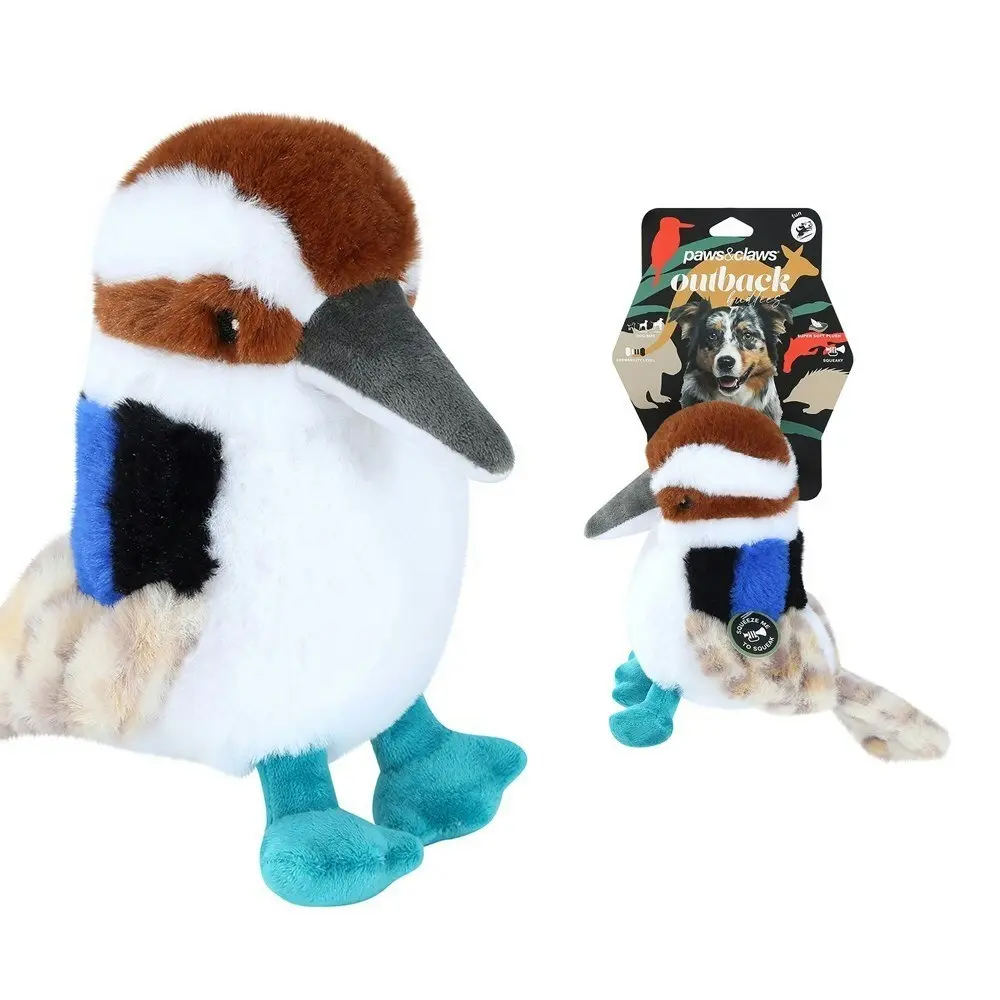 2x Paws & Claws Outback Buddies Bush Kooka Pet/Dog Interactive Soft Plush Toy