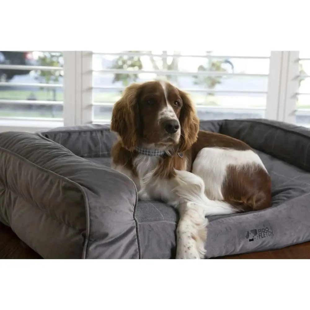 Fido & Fletch Premium Pet Dog Indoor Soft Plush Bed/Lounge Medium 105x70cm