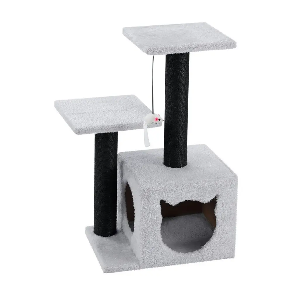 Paws & Claws 63cm Catsby Cat/Kitten Double Platform Hideaway Tower Assorted