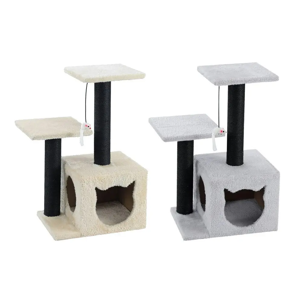 Paws & Claws 63cm Catsby Cat/Kitten Double Platform Hideaway Tower Assorted