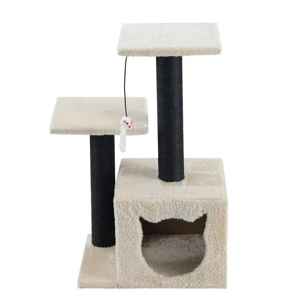 Paws & Claws 63cm Catsby Cat/Kitten Double Platform Hideaway Tower Assorted