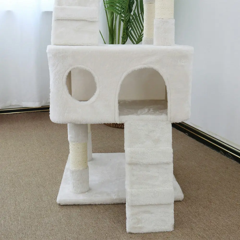 Catio Tranquility 50x171cm Palace Pet Cat Scratching Post Furniture Tree White