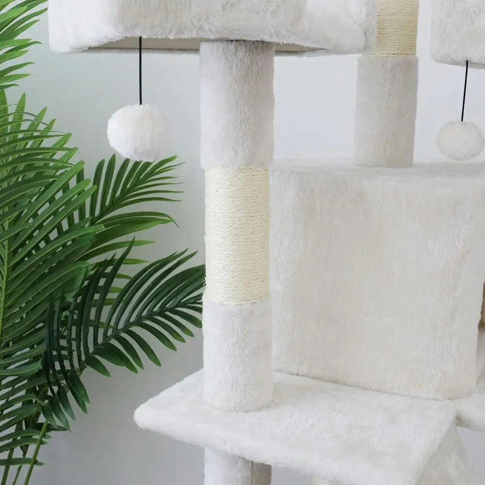 Catio Tranquility 50x171cm Palace Pet Cat Scratching Post Furniture Tree White