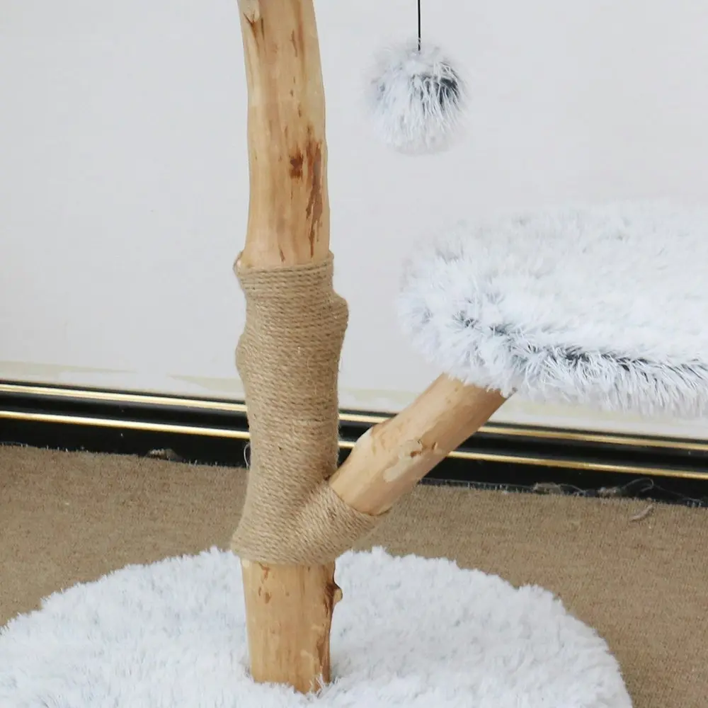 Catio Pure 50x75cm Double-Level Cat Resort Furniture Post Scratching Tree White