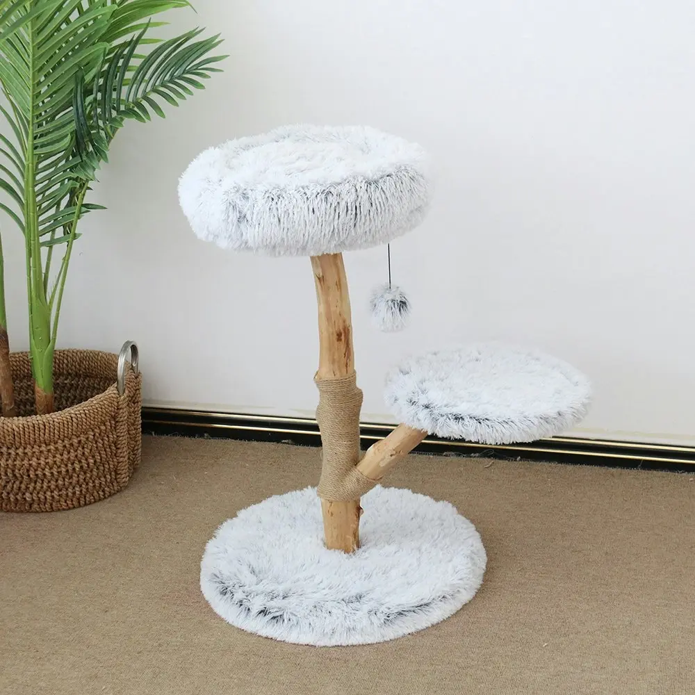 Catio Pure 50x75cm Double-Level Cat Resort Furniture Post Scratching Tree White