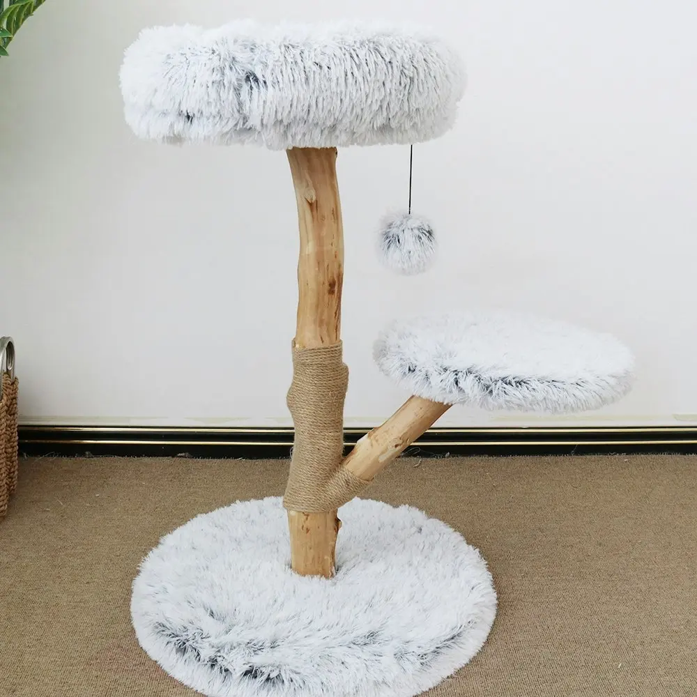 Catio Pure 50x75cm Double-Level Cat Resort Furniture Post Scratching Tree White