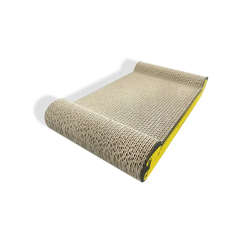 2x Zodiac 42x22cm Scratcher Pet Cat Scratching Furniture Fun Play Bed Pad Yellow