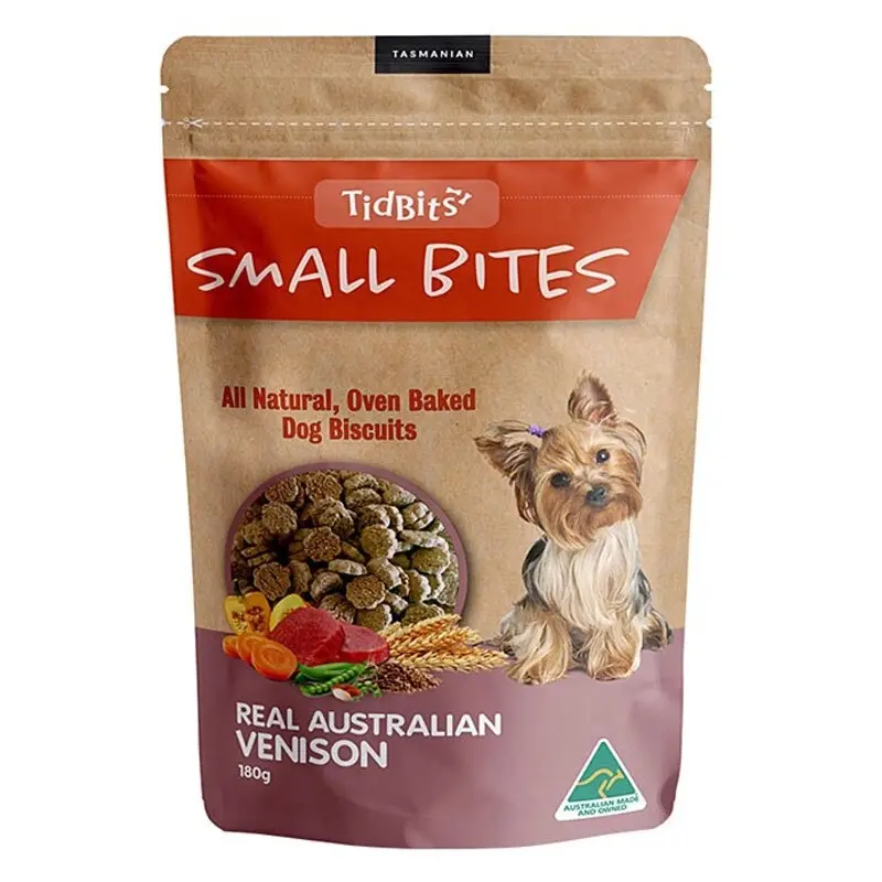 2x Tidbits 180g Small Bites Dog/Pet Biscuits Venison Treats Healthy Oven Baked