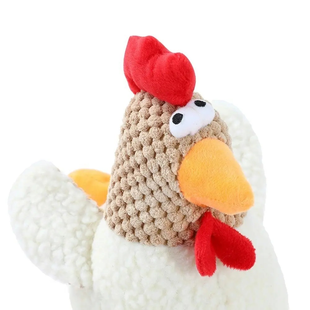 Paws N Claws Pet Dogs Fat Chook Soft Plush 28cm Chew Toy w/ Built-In Squeaker