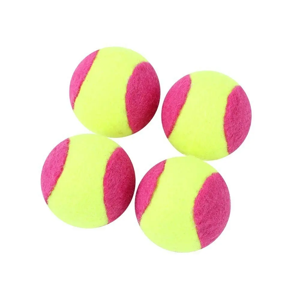 2x 4PK Paws & Claws Mini Felt 4cm Catnip Tennis Ball Interactive Cat Toy Pink