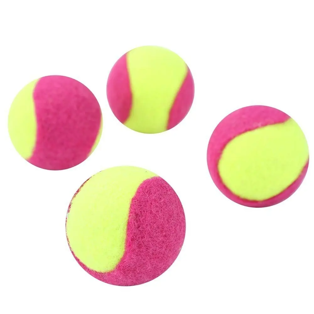 2x 4PK Paws & Claws Mini Felt 4cm Catnip Tennis Ball Interactive Cat Toy Pink