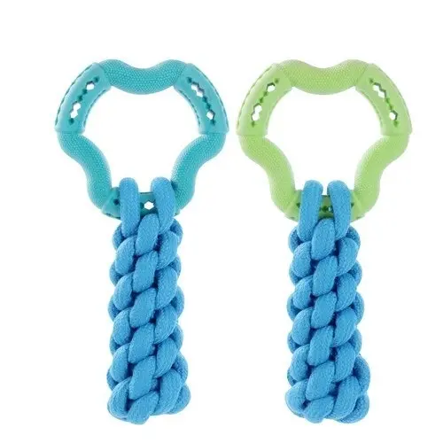 Paws & Claws Fetch N' Play Ring + Rope Tugger Dog/Pet Toy Assorted 24x12x6cm