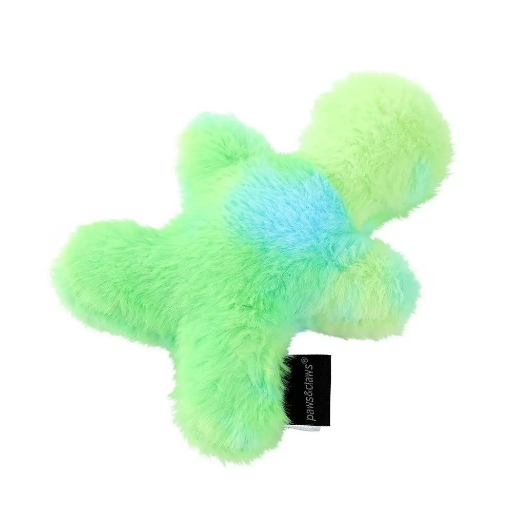 4x Paws & Claws 17cm Tie Dye Plush Man/Bone Dog Play Fun Toy w/ Squeaker Assort