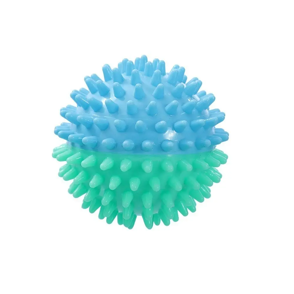 4x Paws & Claws 8.5cm Spikey Dental Rubber Squeeze Ball Pet/Dog Toy Blue/Green