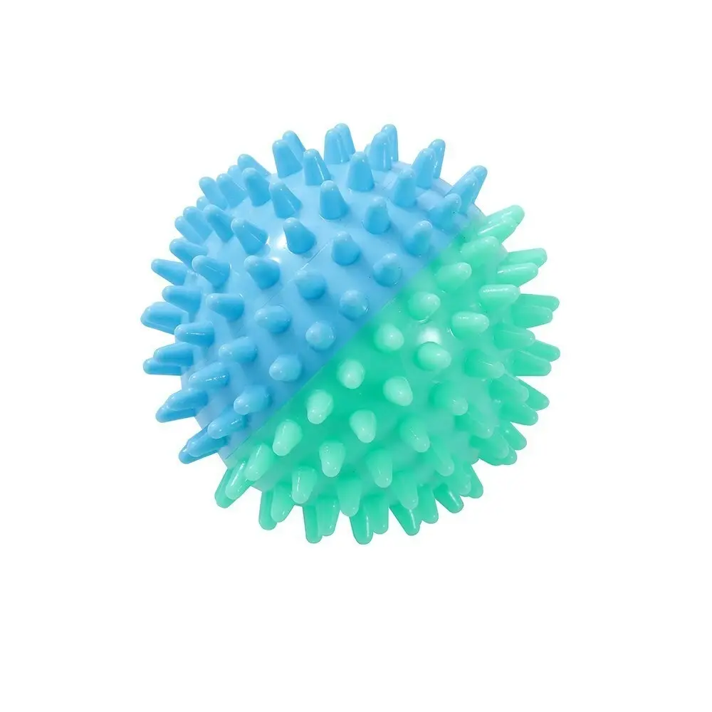 4x Paws & Claws 8.5cm Spikey Dental Rubber Squeeze Ball Pet/Dog Toy Blue/Green