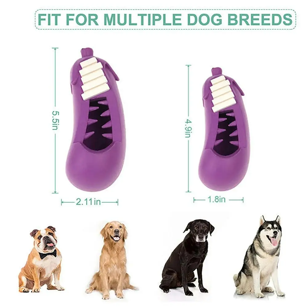 Petopia Ultra Tough 14cm Rubber Stuffed Eggplant Dog Toy Chew Treat Large Violet