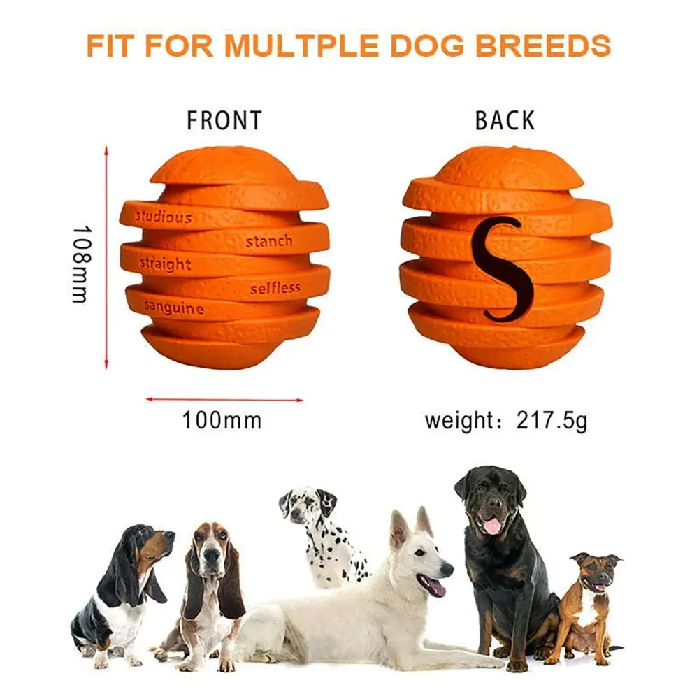 Petopia Ultra Tough Rubber Zesty Orange Dog Toy Chew Treat/Reward Dental Large