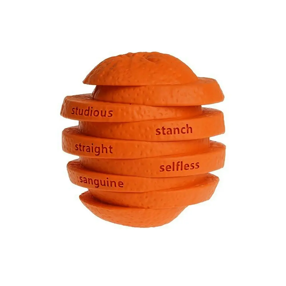 2x Petopia Ultra Tough Rubber Zesty Orange Dog Toy Chew Treat/Reward Dental Sml