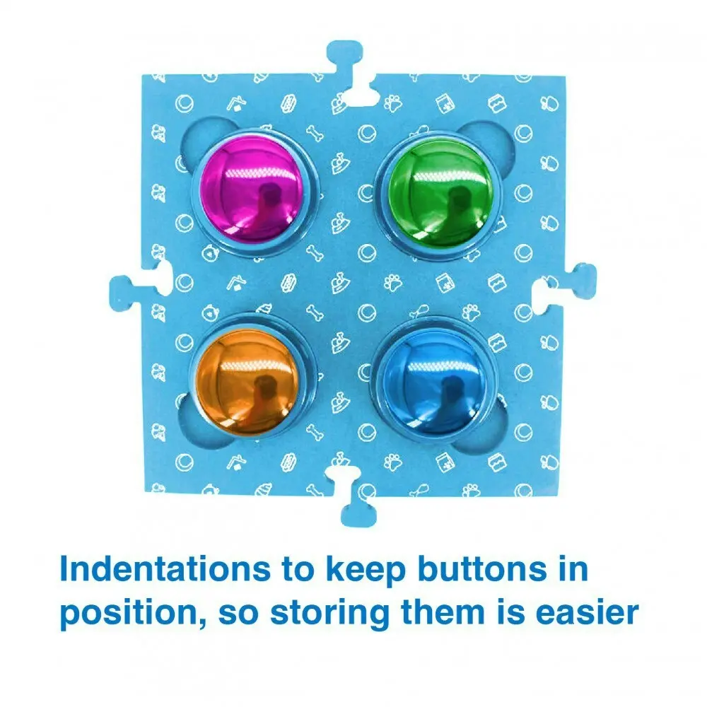 2PK Tech4Pets Mat Board Organiser Storage Holder For Talking Buttons/Floor Blue