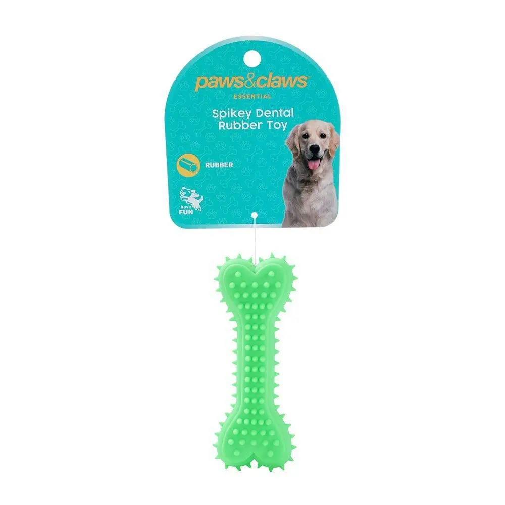 12pc Paws & Claws Rubber Spikey Bone Pet Dental Bite/Chew Teething Toy Assort