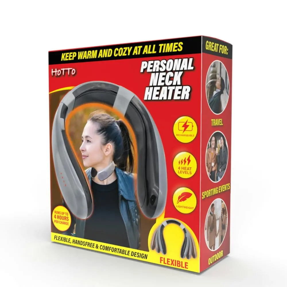 Hotto Rechargeable Flexible Personal 4 Heat Portable Neck Heater Warmer