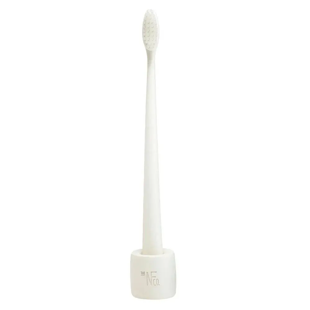 2x Nfco Bio Soft-Bristles Toothbrush w/Stand Oral Hygiene Care Ivory Desert