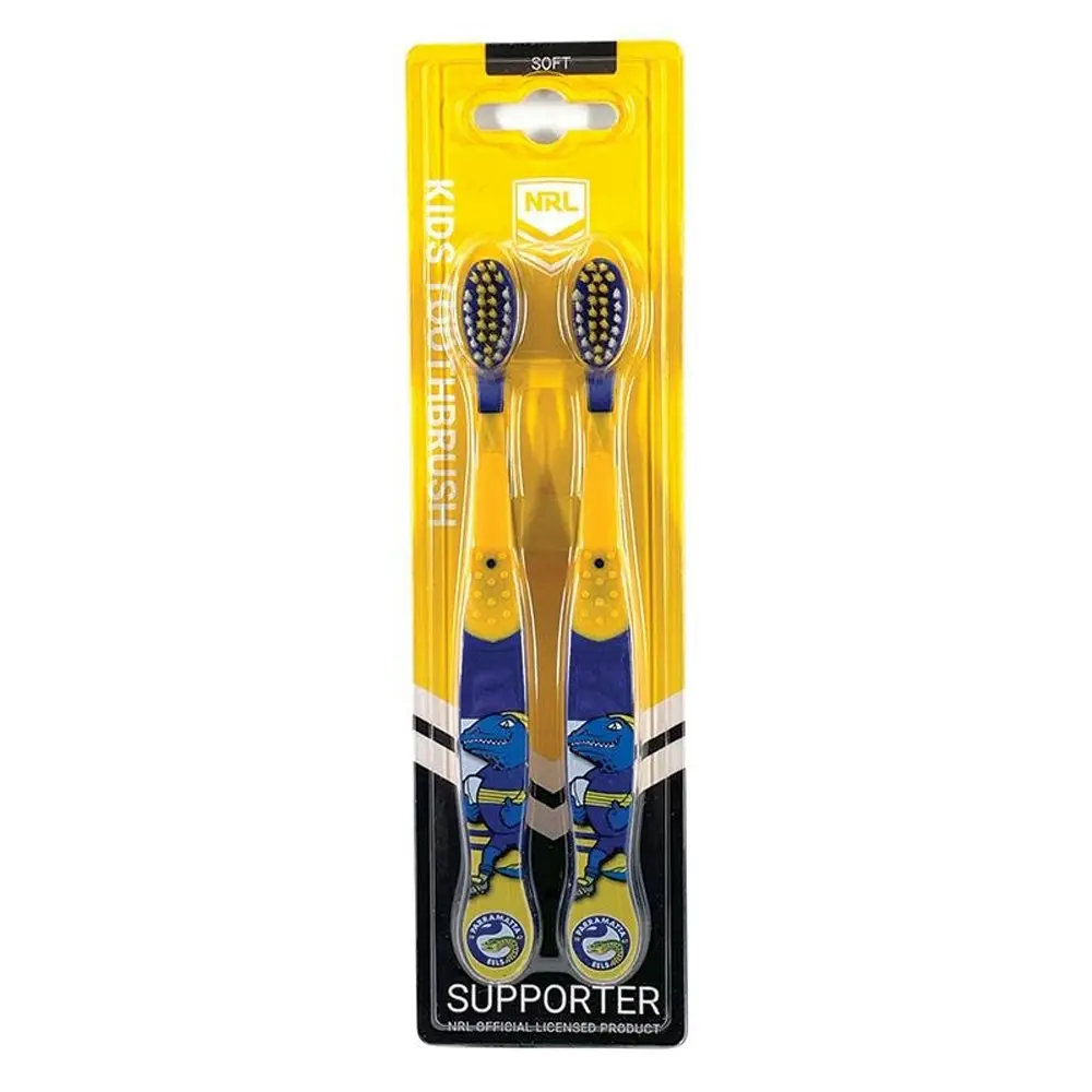 10pc NRL Mascot Parramatta Eels Kids/Toddler Soft Bristles Toothbrush 3y+