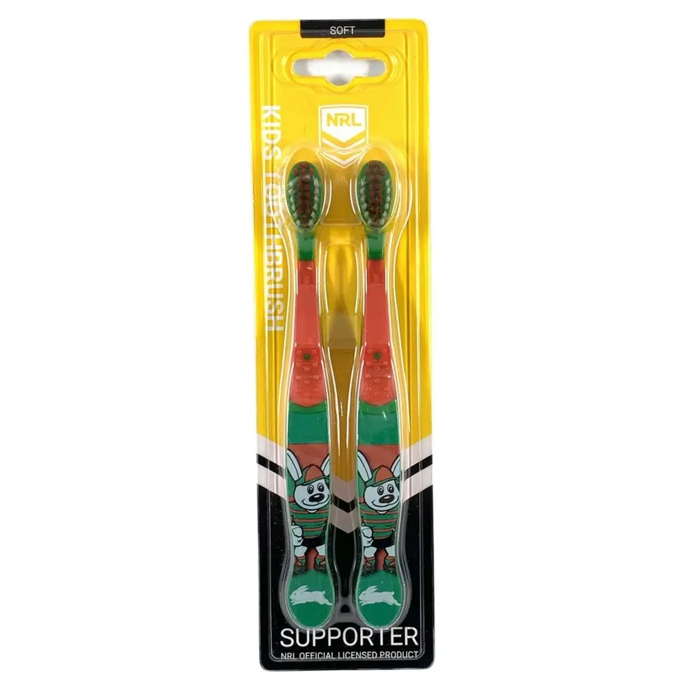 10pc NRL Mascot South Sydney Rabbitohs Kids/Toddler Soft Bristles Toothbrush 3y+