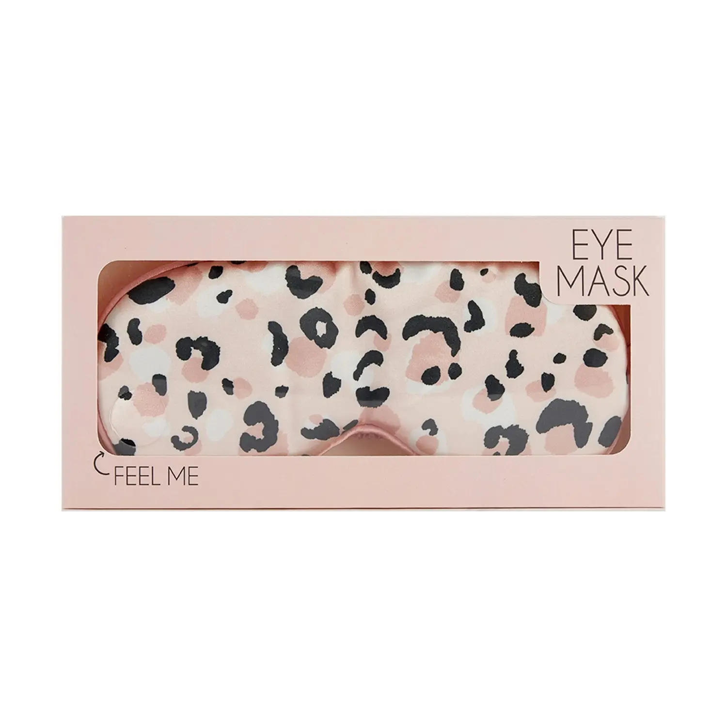 Splosh Wellness Blush Leopard Eye Mask/Silk Sleeping Eyeshade Cover 16.5x7.5cm