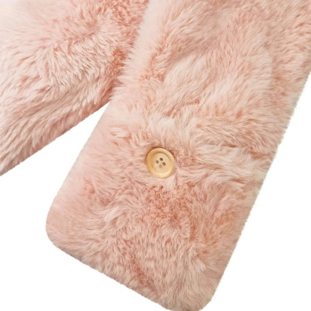 J. Elliot Home Layla Super Soft Faux Fur Long Body Heat Pack 60x12cm Soft Pink