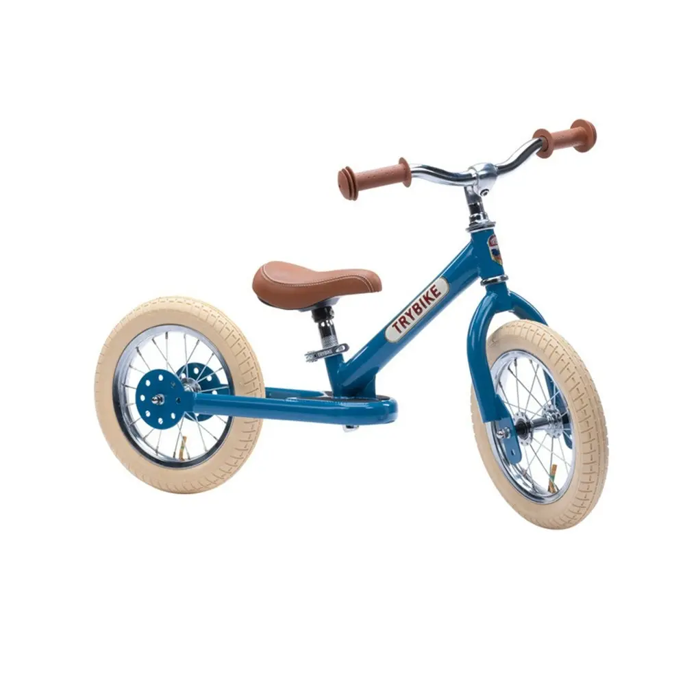 Trybike Blue Vintage 3-Wheel 86cm Balance Bike/Bicycle Kids/Toddler Ride On 18m+