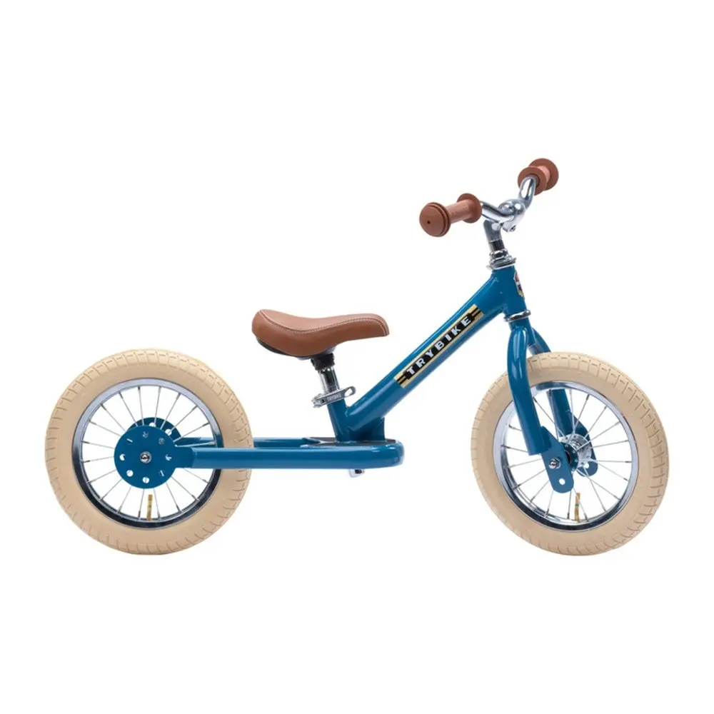 Trybike Blue Vintage 3-Wheel 86cm Balance Bike/Bicycle Kids/Toddler Ride On 18m+