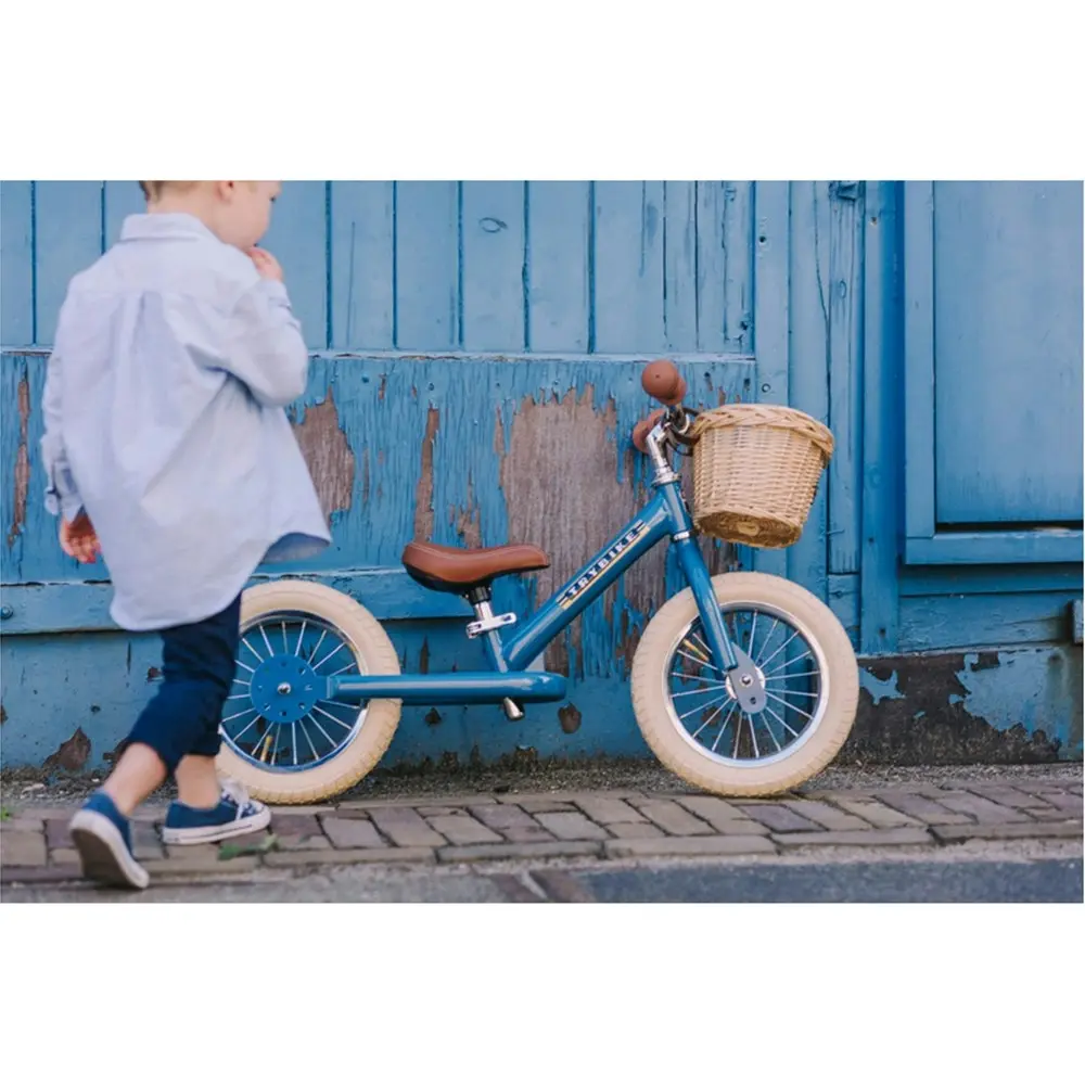 Trybike Blue Vintage 3-Wheel 86cm Balance Bike/Bicycle Kids/Toddler Ride On 18m+