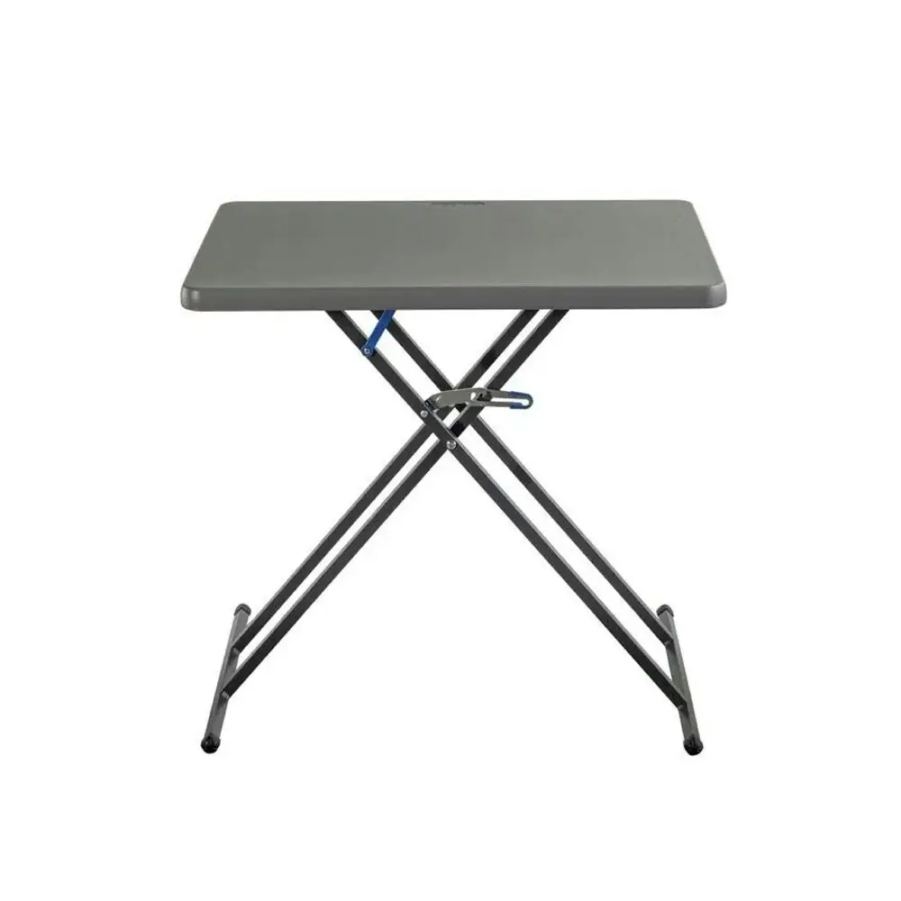 Quest 66cm Adjustable Camp Table Outdoor Camping/Hiking Portable Desk Silver