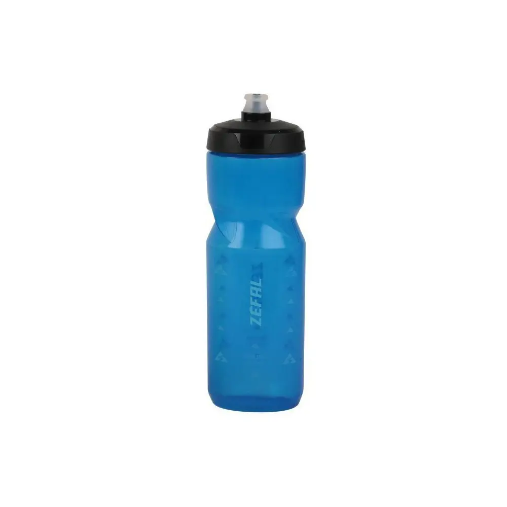 2x Zefal Sense Soft 80 Bike Water Drinking Bottle Sports 800ml Translucent Blue