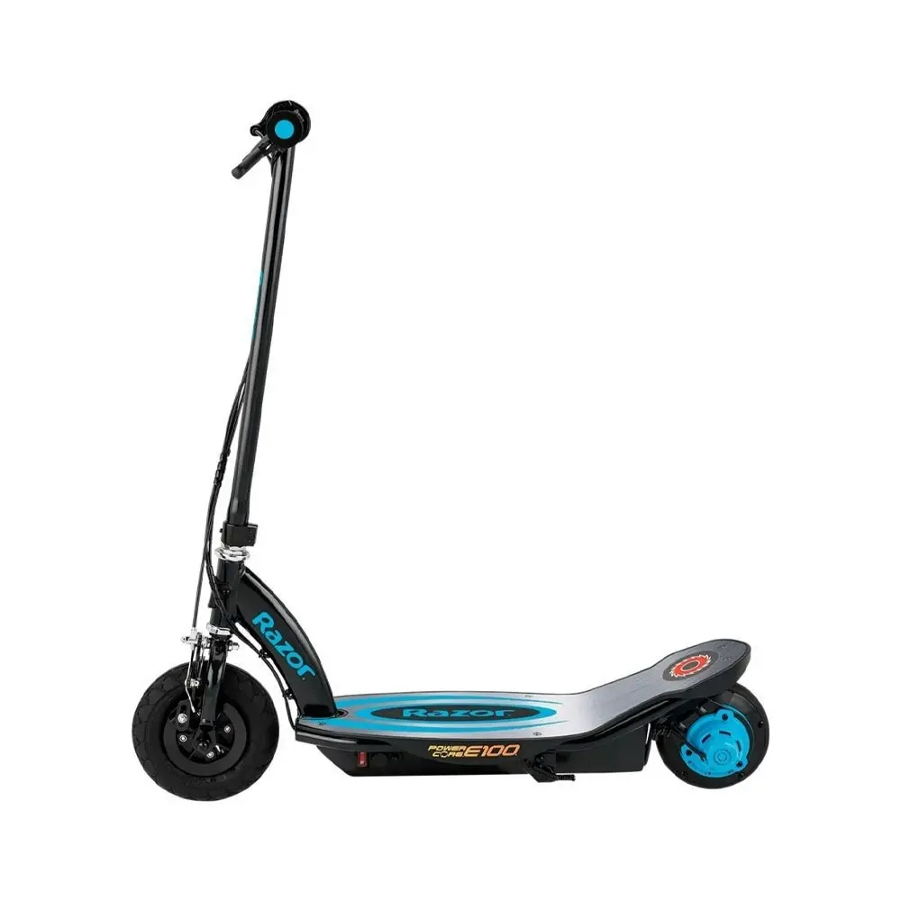 Razor PowerCore E100 Electric Scooter - Blue Aluminium Deck 100W 24V 8Y+