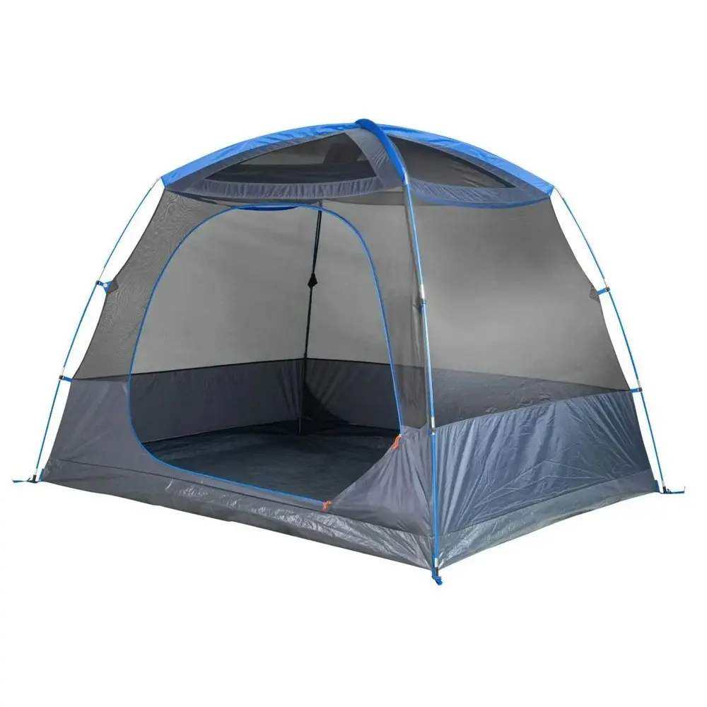 Quest 320cm 4-Person Camping Dome Tent w/ Carry Bag Outdoor Hiking Black/Blue