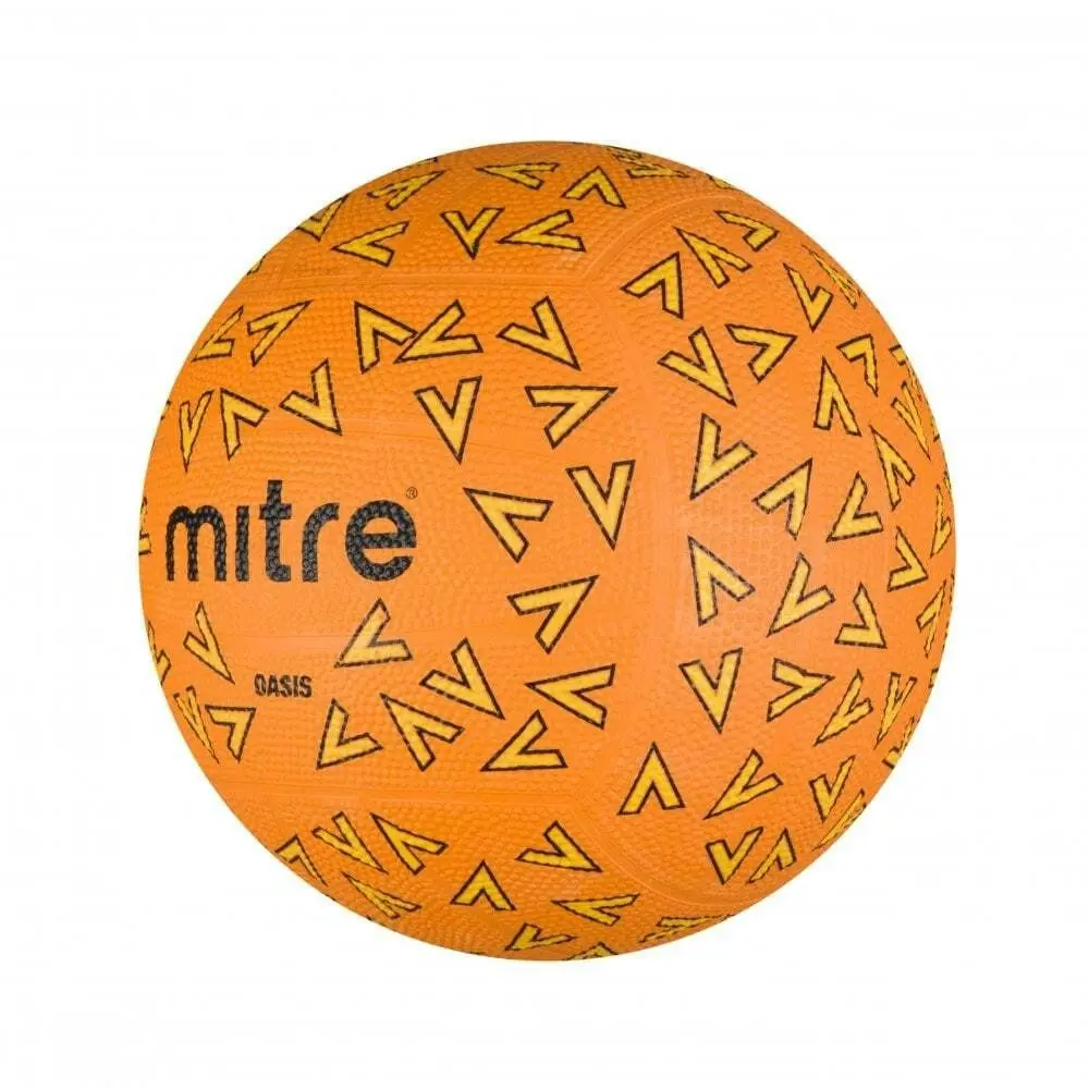 Mitre Oasis F18P Training Grade Moulded Netball Orange/Yellow/Black Size 4