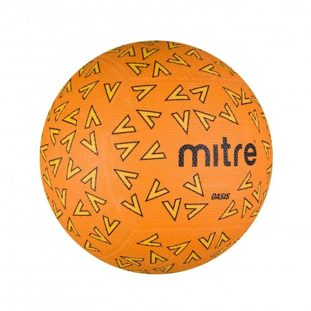 Mitre Oasis F18P Training Grade Moulded Netball Orange/Yellow/Black Size 4