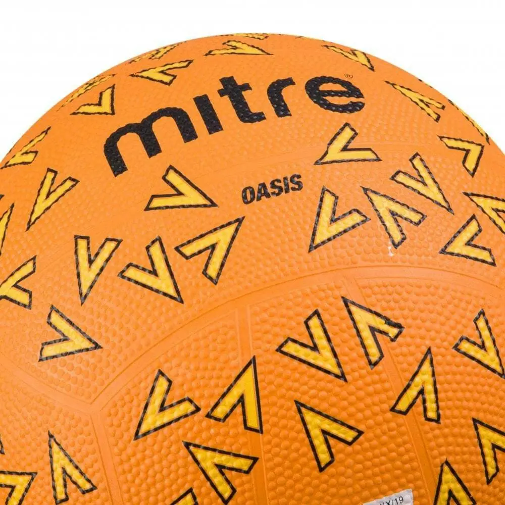 Mitre Oasis F18P Training Grade Moulded Netball Orange/Yellow/Black Size 4