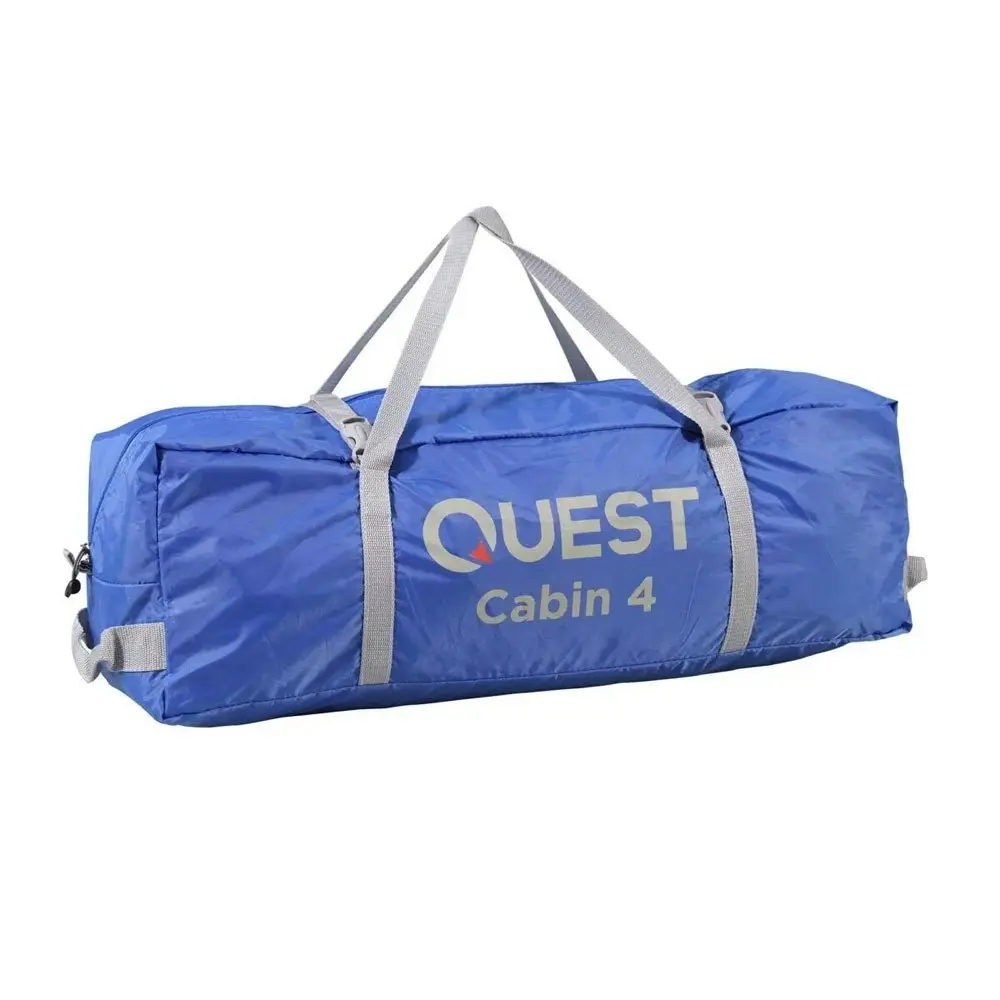 Quest 260x300cm Cabin 4 Person Tent Outdoor Camping/Hiking Shelter w/ Carry Bag