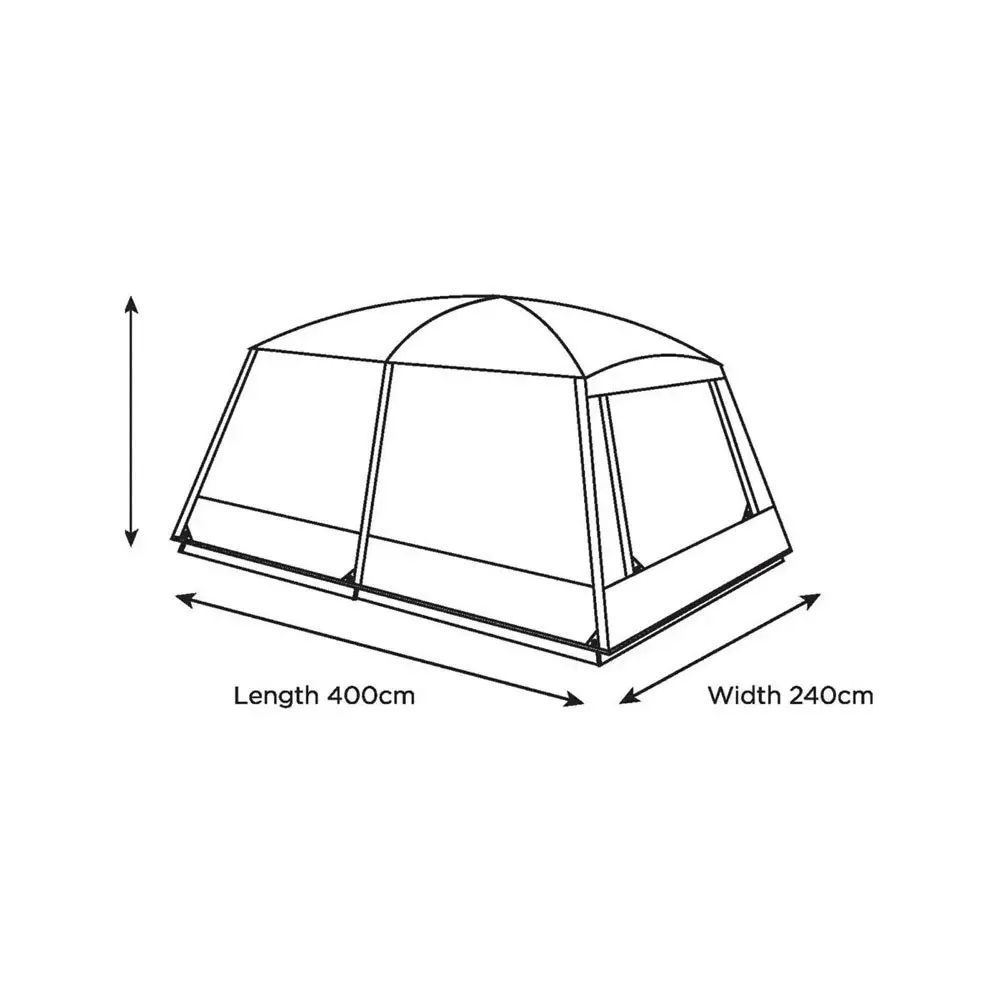 Quest 260x420cm Cabin 8 Person Tent Outdoor Camping/Hiking Shelter w/ Carry Bag