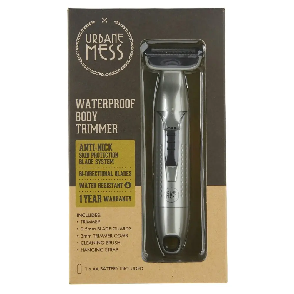 Urbane Mess Mens Waterproof Shower Body Hair Beard Trimmer Grooming Care