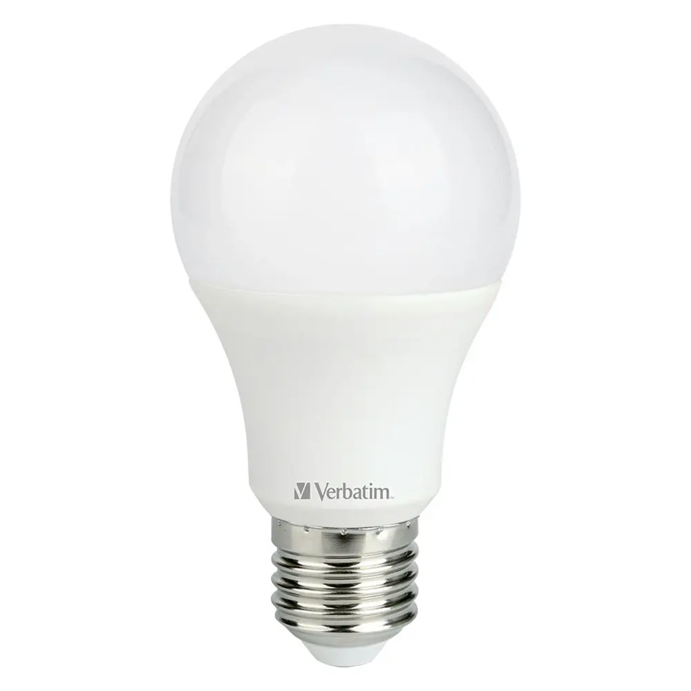 6x Verbatim E27 Screw Cool White Classic A Dimmable Light Globe 8.5W/850lm/4000K